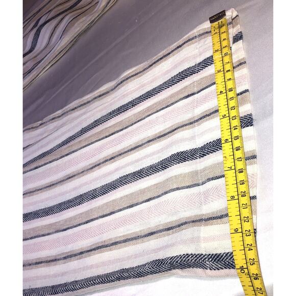 Marissa Olivia Linen Blend Stripe Boho Beach Pants Elastic Waist Pockets Size PL - Picture 8 of 9